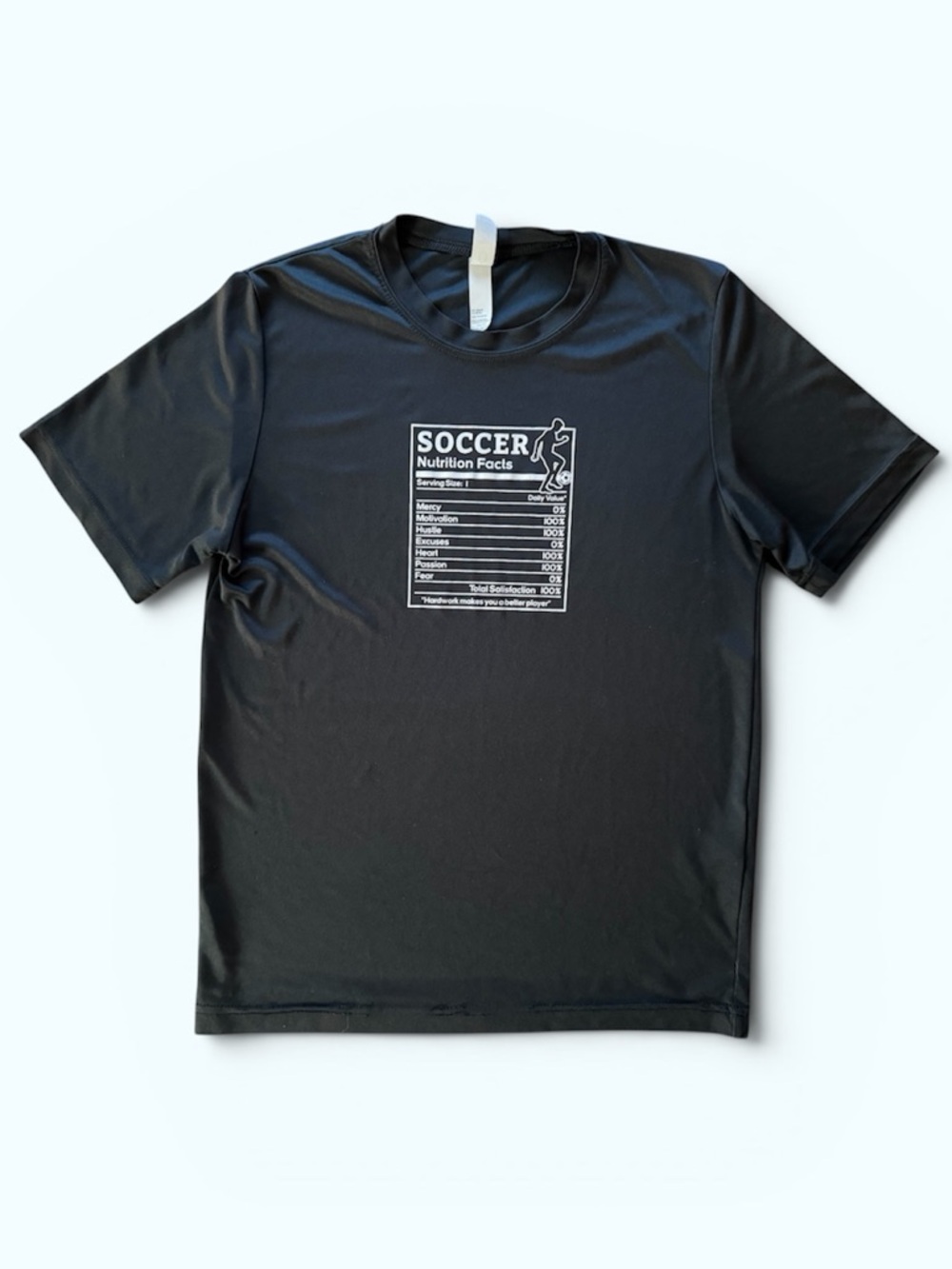 Soccer Activewear Graphic T-Shirt, Youth Large, EUC